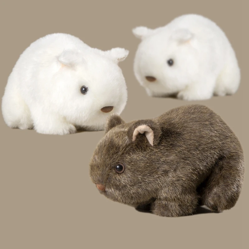 Cute Fluffly Simulation Guinea Pig Plush Toys Stuffed Animal Standing Lifelike Capybara Model Plushie Doll for Girls Gift Decor