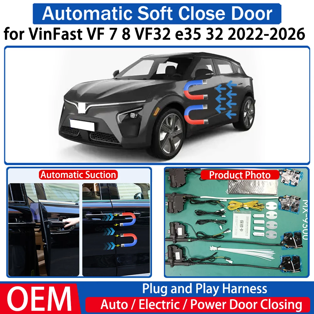 

for VinFast VF 7 8 VF32 e35 32 2022-2026 Car Automatic Soft Close Door Electric Suction Kit Auto Power Closing System Plug＆play
