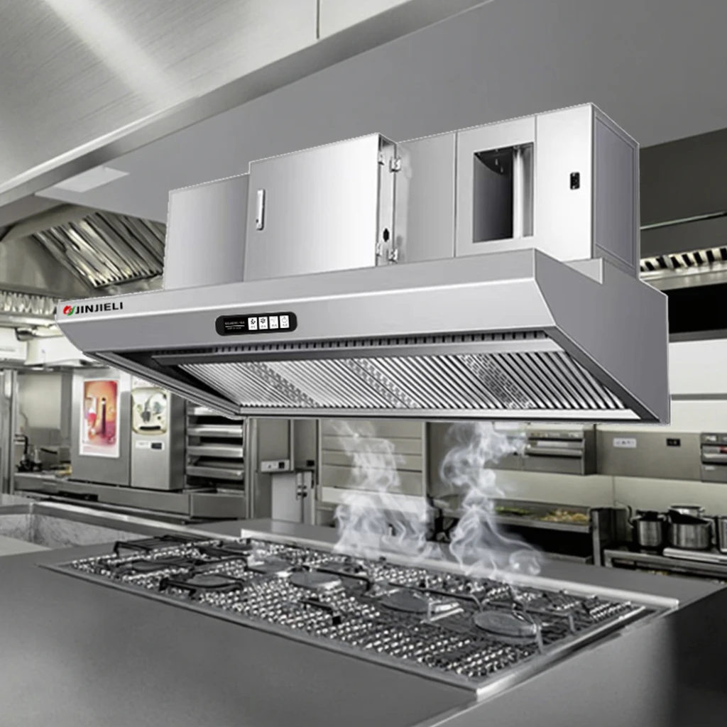 Commercial Restaurant Chinese Kitchen Stainless Steel Range Modern Restaurant Exhaust Extractor Hood 2M