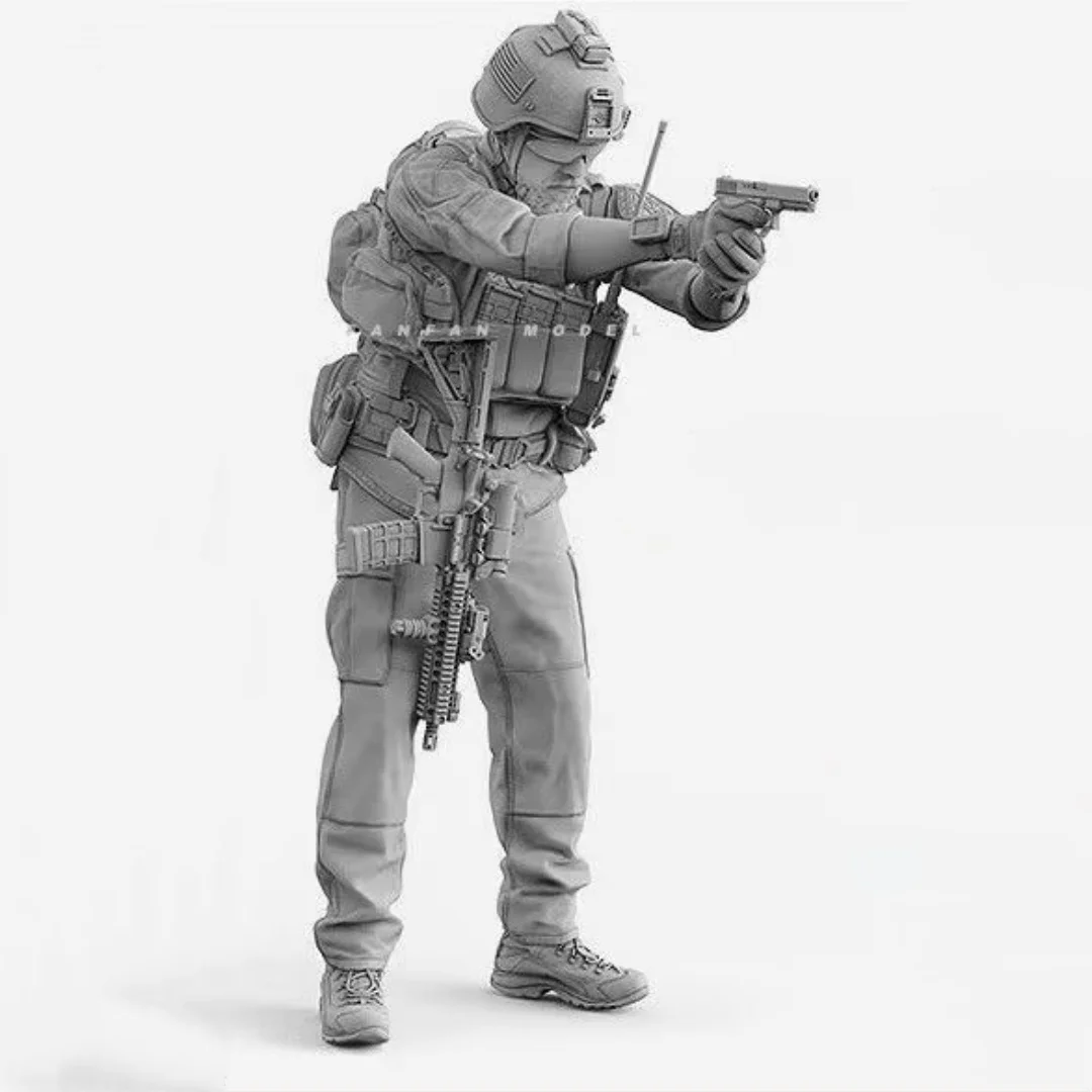 Resin Model Figure, 1/35 Scale Commando Veteran, GK, Unassembled and Unpainted Kit, 3D DIY Toy
