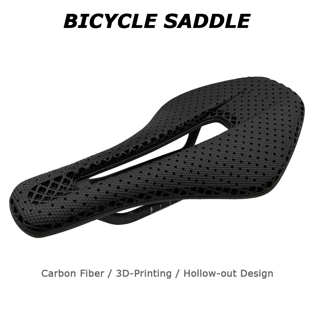 3D printed saddle, carbon bike saddle, road bike saddle, gravel saddle, MTB saddle, hollow racing saddle, ergonomic cycling seat