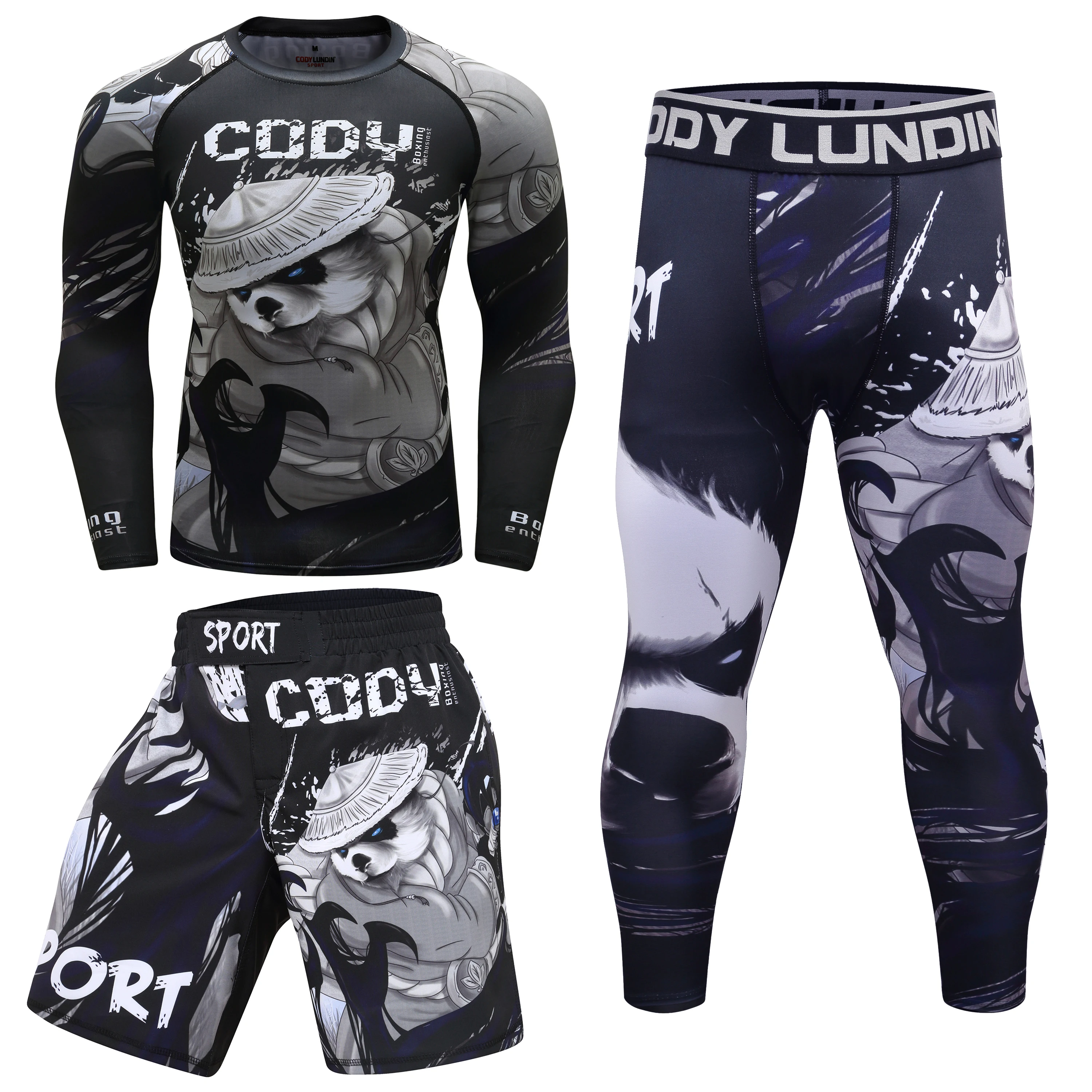 ชุด MMA สำหรับผู้ชาย ลายพิมพ์  - Compression Long Pant บทวิจารณ์และราคา