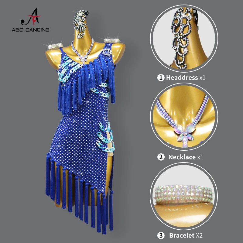 ชุดเต้นลาตินสำหรับผู้ใหญ่แบบใหม่ ชุดเซ็กซี่สำหรับการแข่งขันกีฬากลางแจ้ง ชุดฝึกซ้อมเต้นบอลรูม ชุดแสดงสำหรับงานพรอม ชุดแสดงสำหรับผู้หญิง