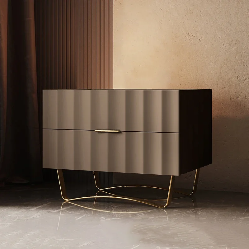 

Beauty Trendy Portable Bedside Storage Elegant For Home Furniture Exquisite Glamour Night Table Simple