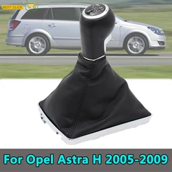 6 Speed Car Gear Shift Knob Lever Pen Stick Gaitor Boot Cover For Opel Vauxhall Astra H 2005 2006 2007 2008 2009