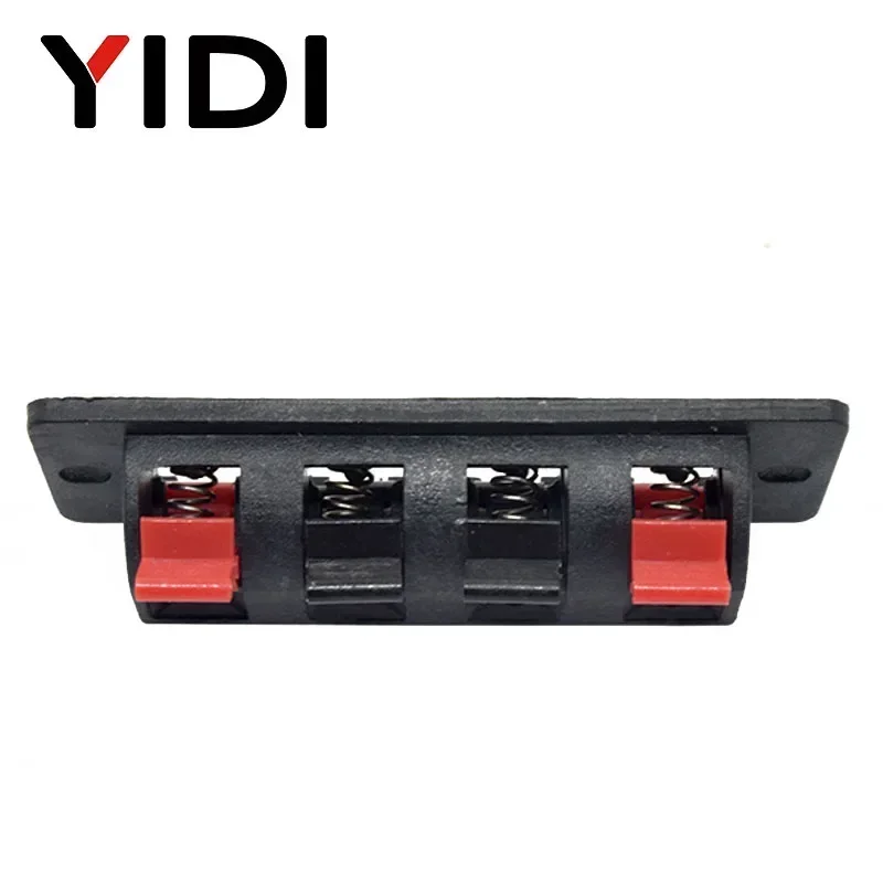 2pcs 6pcs 10pcs 2 3 4 Positions Connector Terminal Push In Jack Load Spring 4 Poles Audio Speaker Terminals Plug Socket Clip