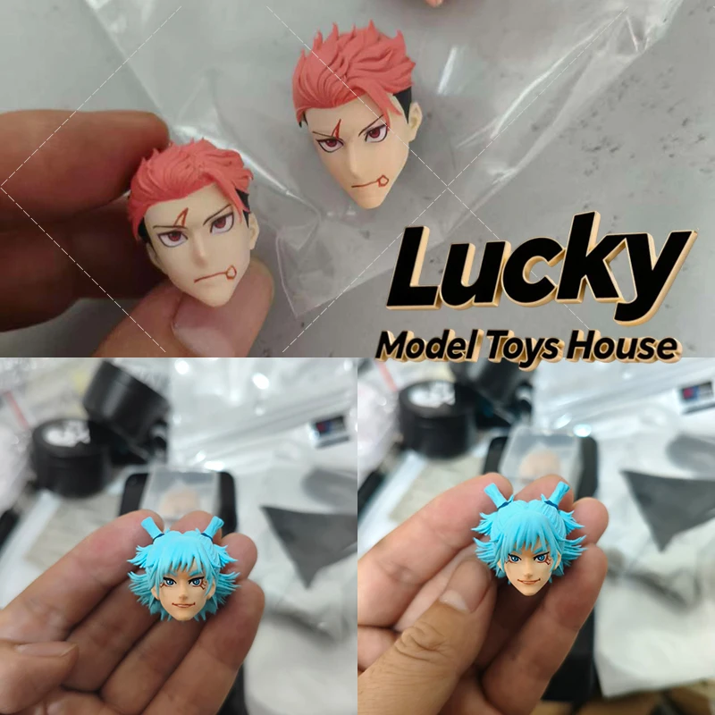 Escultura de cabeza delicada pintada a mano de 15 días de duración, estilo anime 1/12, de Kasimo Hajimei Sukuna Yuji Soldier, para cuerpos de 6 pulgadas de Shf Vtoys Romankey WindToys