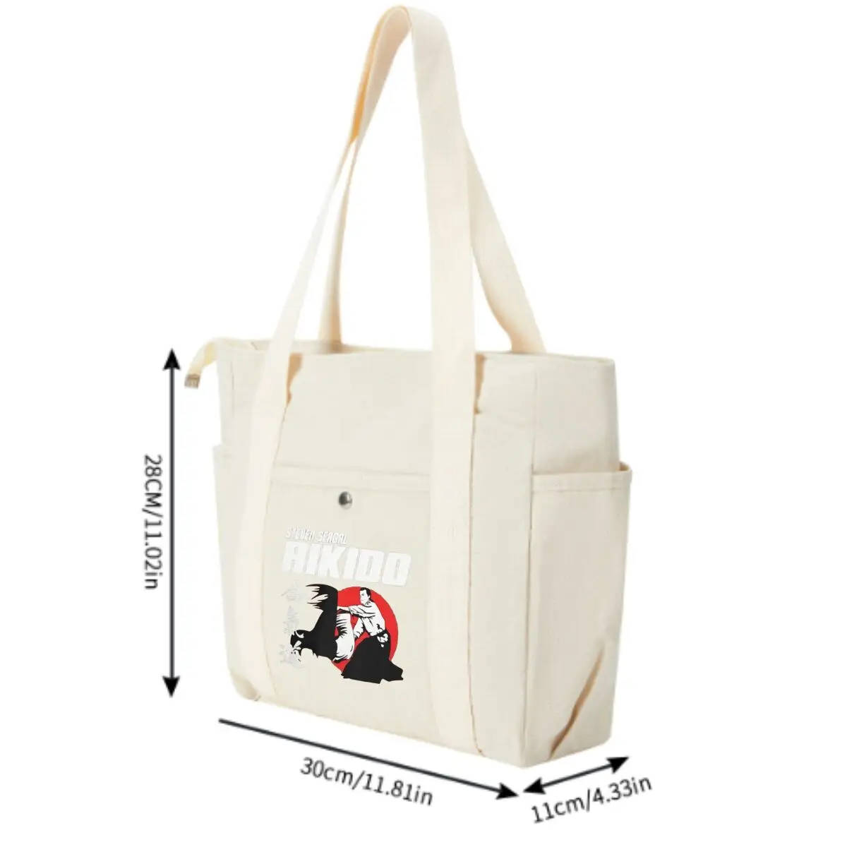 حقيبة ستيفن سيغال أيكيدو ذات تصميم فني كاجوال من القماش للنساء، حقيبة تخفيف العمل الأساسية العتيقة