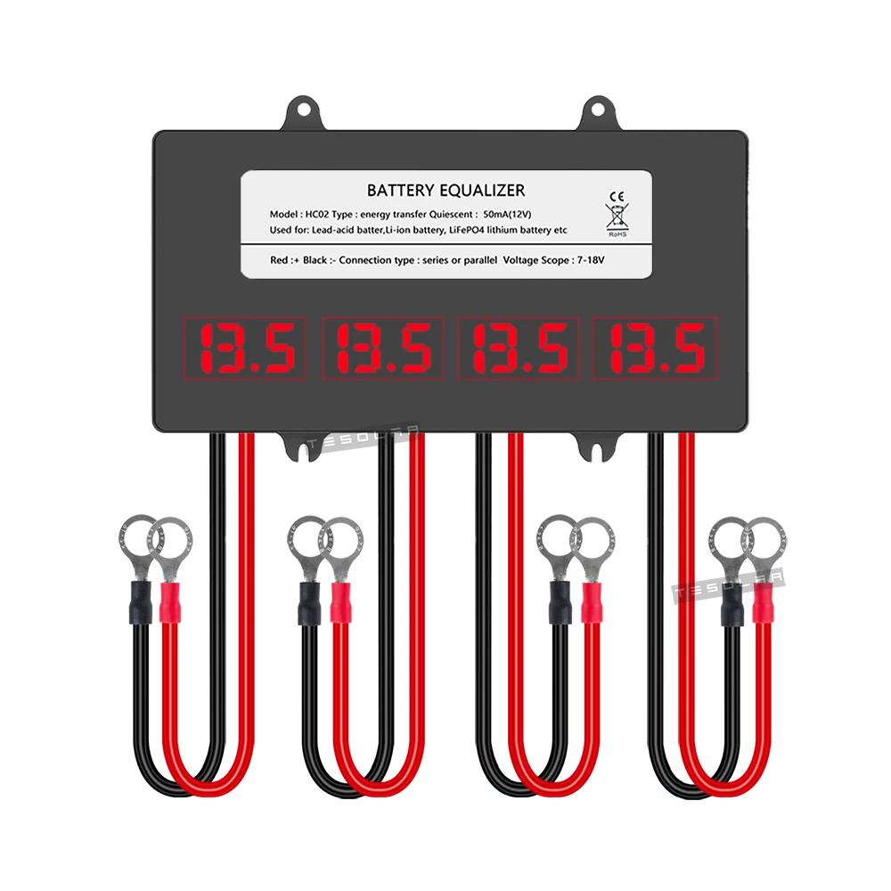 Battery Equalizer LED Display For N x 12V Batteries Balancer 24V 48 V Voltage Balance Battery Charger Regulators Series Parallel