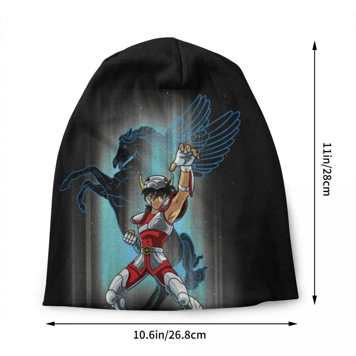 Seyia Of Pegasus Bonnet Hat Knitted Hat  Unisex Adult Saint Seiya Knights Of The Zodiac Warm Winter Skullies Beanies Caps