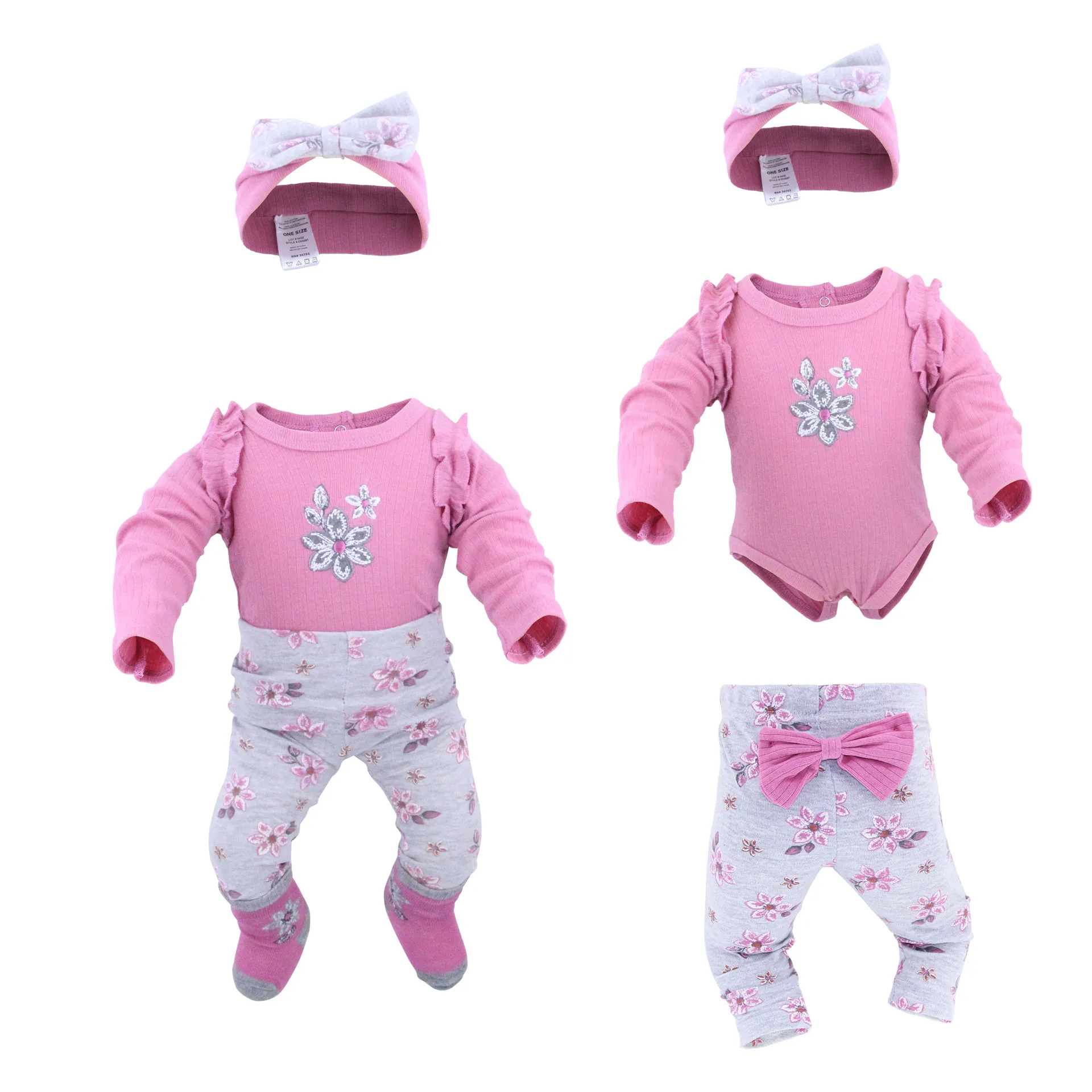 Somenie New Spring‑Autumn Baby Romper Set, Crew‑Neck Long‑Sleeve Animal‑Pattern Infant One‑Piece Outfit for Newborn