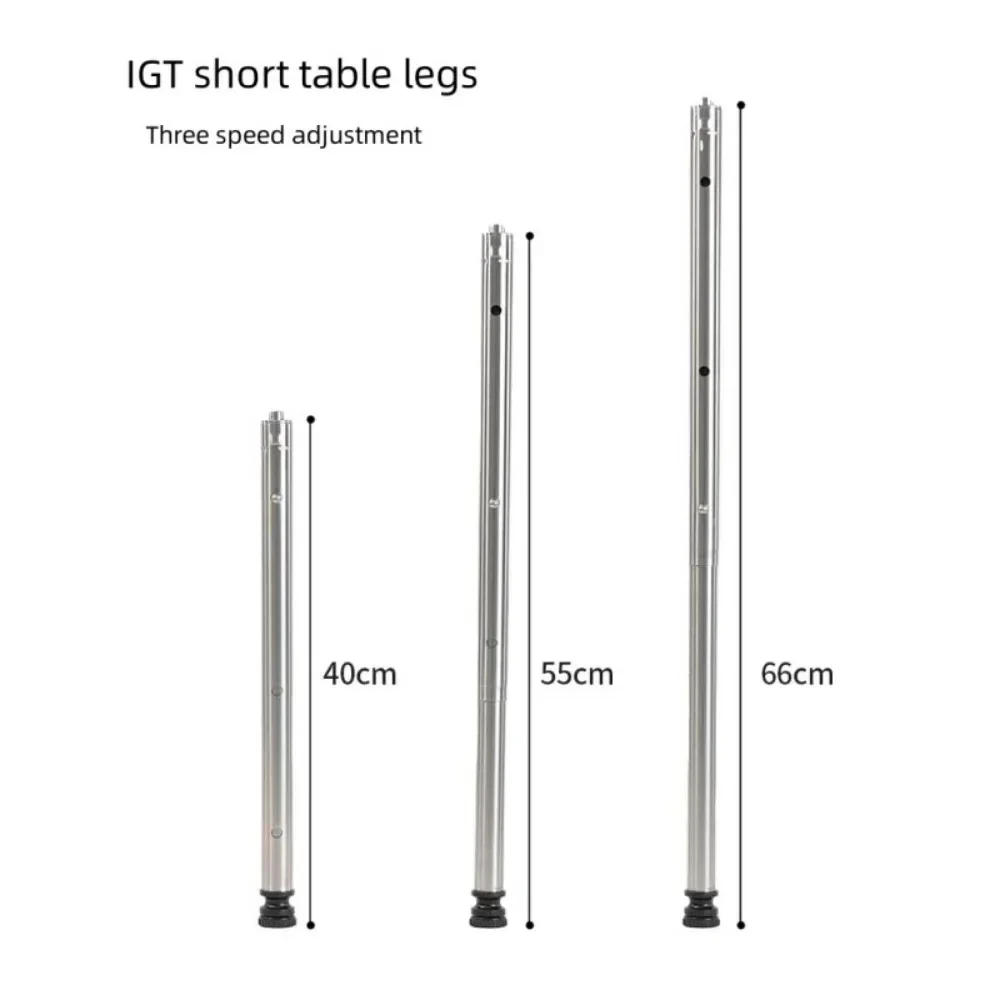 

Outdoor Camping IGT Table Legs Portable Freely Extendable Stainless Steel Table Legs Durable Natural Hiking Tool Accessories