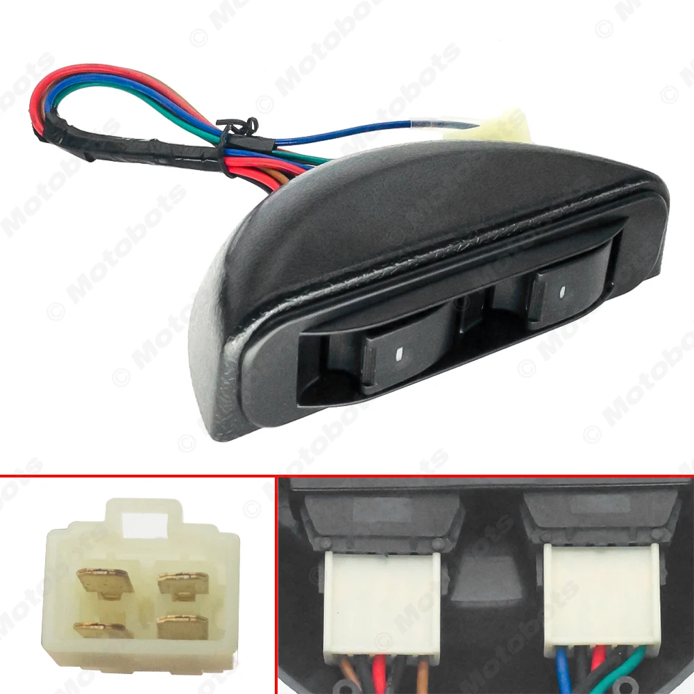 MOTOBOTS 1Set New Universal Crescent Style Power Window 3pcs switches with Holder & wire Harness #MX3436