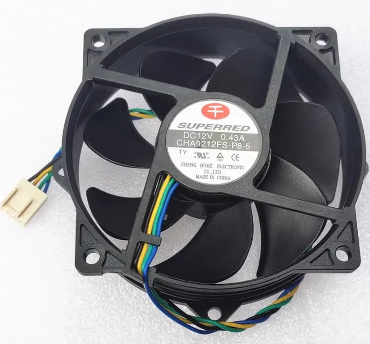 Free shipping new 9025 9CMCHA9212FS 12V 0.43A 7.5CM hole hydraulic 4-wire speed regulating fan