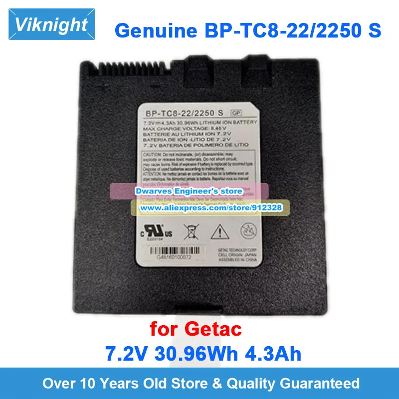 

Оригинальный аккумулятор BP-TC8-22/2250 S 7,2 В 30,96 Втч 4,3 Ач для Getac BPTC 8222250 S Литий-ТИУМНАЯ аккумуляторная батарея