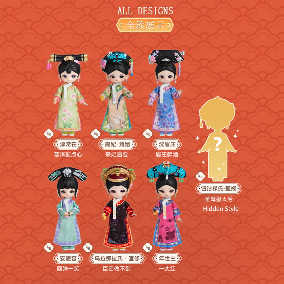 

HIPLAY Simontoys Empresses in the Palace Collaboration 1/12 BJD Set Box Blind Box Figure