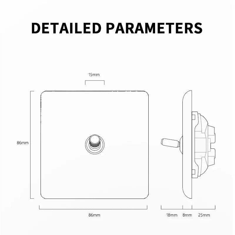 Presa per interruttore in legno T & i, 86 pannello a parete, 1 Gang 2 Gang 3 Gang 4 Gang 1/2 vie, presa Eu Ru Fr, 86x86mm, incorporata