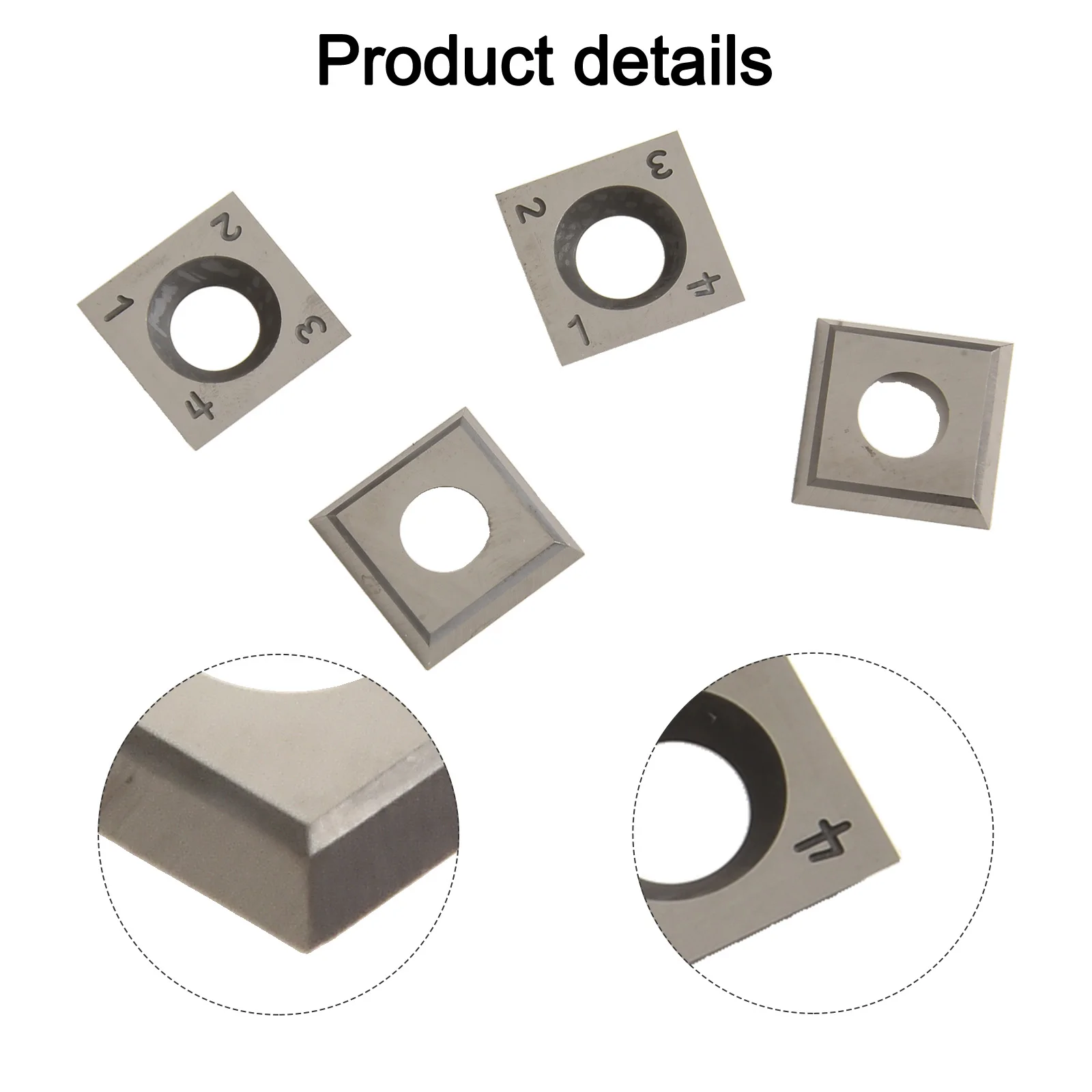 

Replacement Blade 14 Mm Length Carbide Cutter Inserts 14x14x2mm Size 30 Degree Cutting Angle Dull Edge Replacement