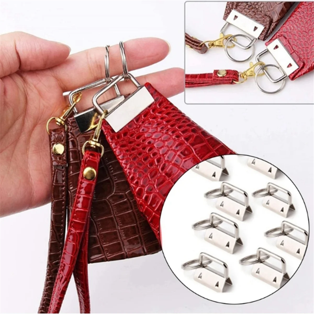 [Na stanie] Zestaw 30 sztuk elementów do breloczków 32 mm, odpowiedni do klipsów na nadgarstek, smyczy do breloczków, narzędzia DIY