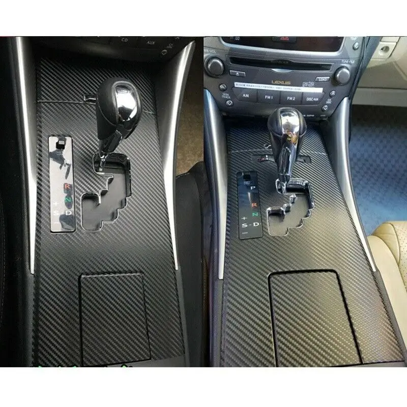 

Carbon Fiber Stickers Gear Shift Box Panel Cover Trim 3D Glossy Carbon Fiber Texture Vinyl Practical High quality New