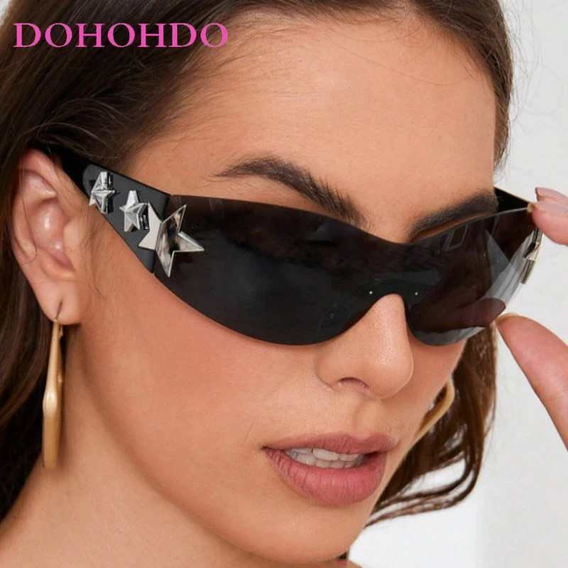 

Luxury Brand Design Vintage Y2K Punk Rimless Rhinestone Sunglasses Women Men Fashion Sun Glasses Travel Shades For Female UV400