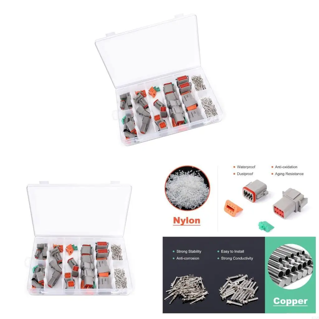 

97QD Automotive Electrical connectors 2-12Pin Wire Harness Male Female Butt Plug