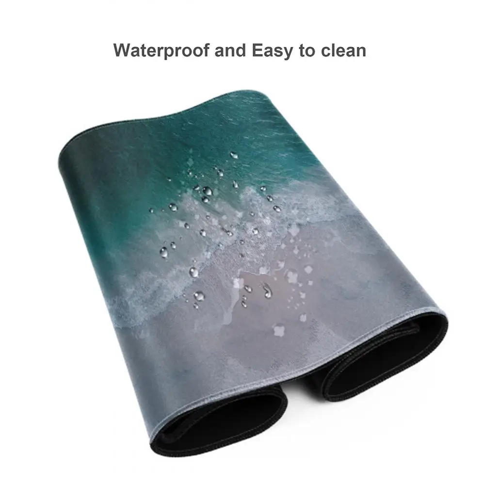 Ondas de praia mouse pad gamer xl computador grande personalizado mousepad xxl tapetes de mesa tapete de borracha natural escritório tapete de mouse pc