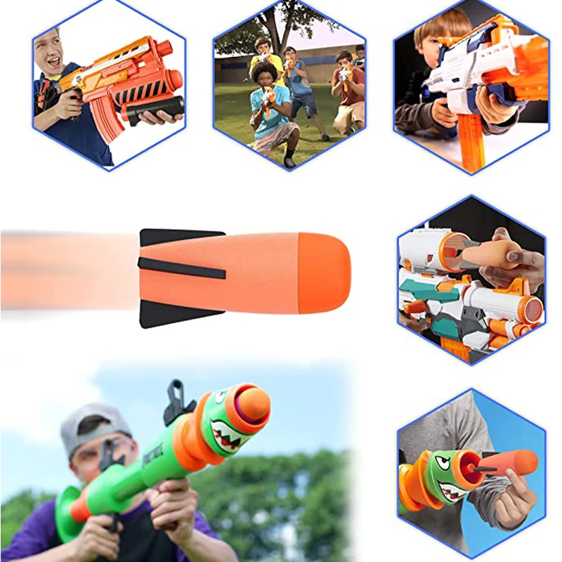 New Orange Rocket Refill Darts compatibile per Nerf Mega Missile Fortnite Blaster pistole giocattolo razzi di schiuma proiettili ragazzi gioco all'aperto