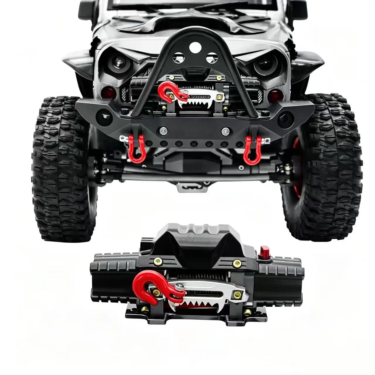 

RC Metal Automatic Double Motor Simulated Winch For 1/10 RC Crawler Car Axial SCX10 TRX4 D110 Tamiya CC01 RGT86100V2