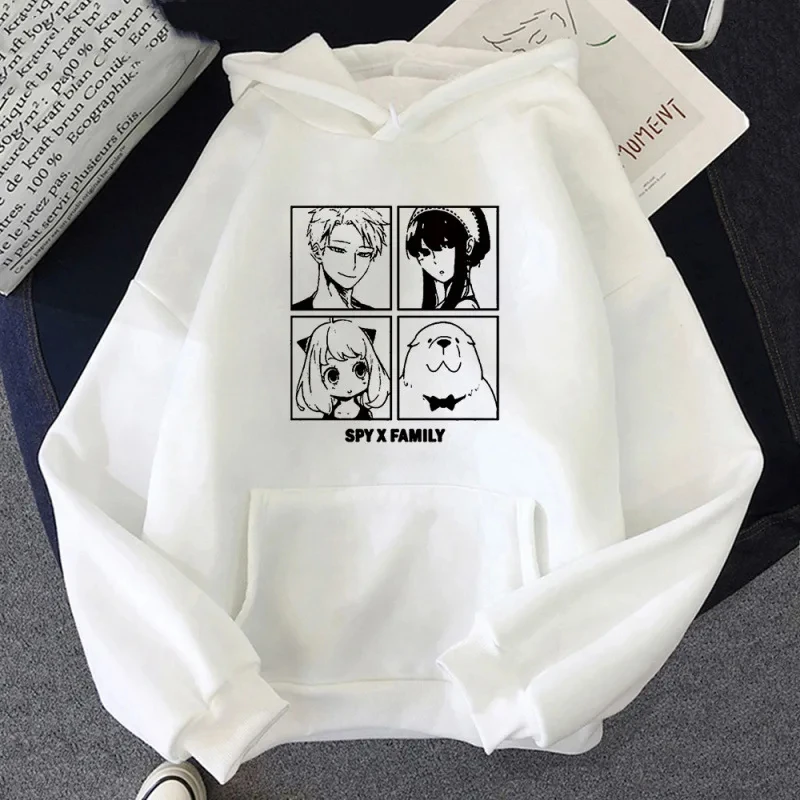 Anime Hoodie Kawaii Forger Anya Spy X Family Kawaii Manga Graphic Sweatshirt Long Sleeve Harajuku Sweatshirts Cartoon Hoodies