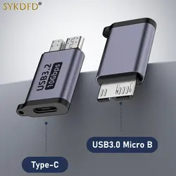 USB 3.0 Micro B to Type C Adapter Connector USB A to Micro B Data Transfer Converter for Laptop Hard Drive Disk Box Samsung S5