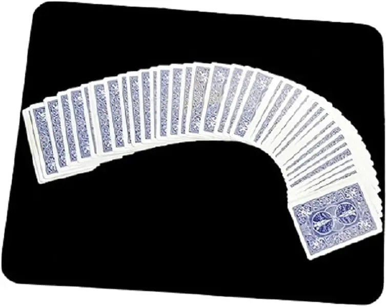 

Professional Close-Up Card Mat for Magic Tricks, Poker, Coin Routines - Velvet, Non-Slip, Portable