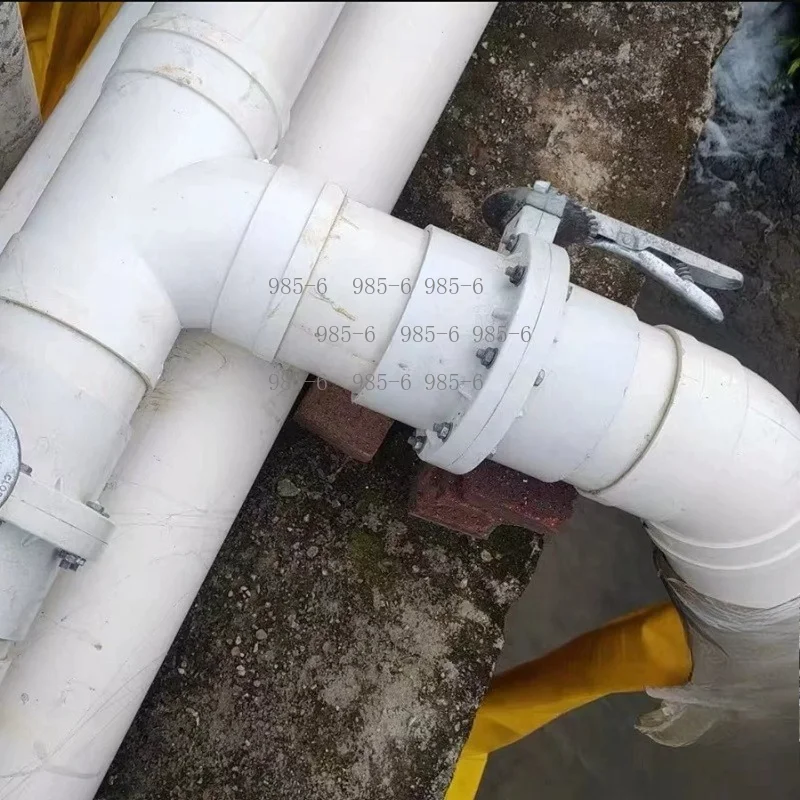 Turbine Plastic  Gate Stop Valve with Flange, PVC Water Pipe Switch Valve Fit 75/90/110/160 PVC Pipes