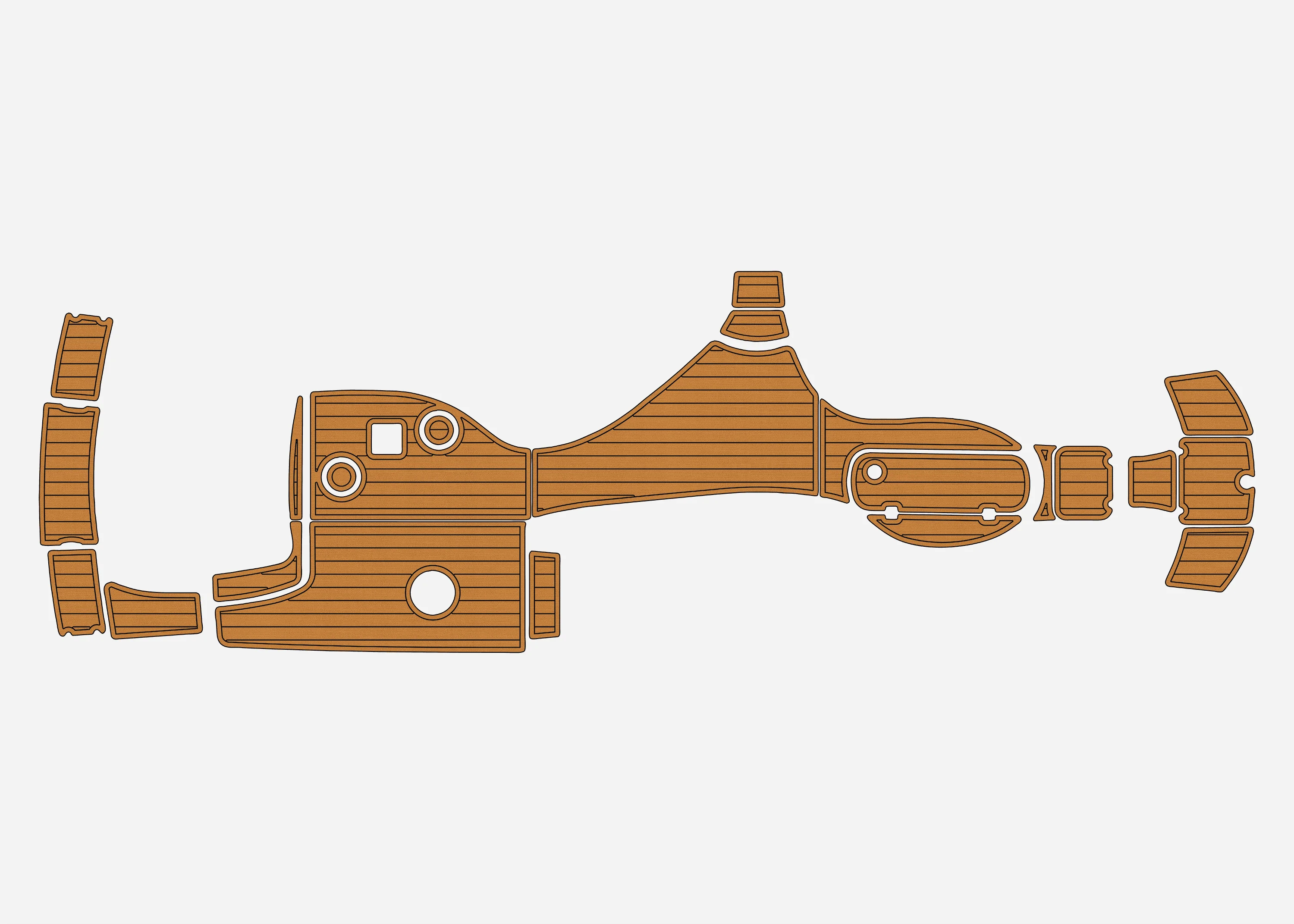 

Нескользящий коврик из морского искусственного тикового EVA-1997-2000 Chaparral 232 Sunesta, самоклеящаяся подкладка для палубы лодки 1/4 дюйма (6 мм) для кокпита и палубы