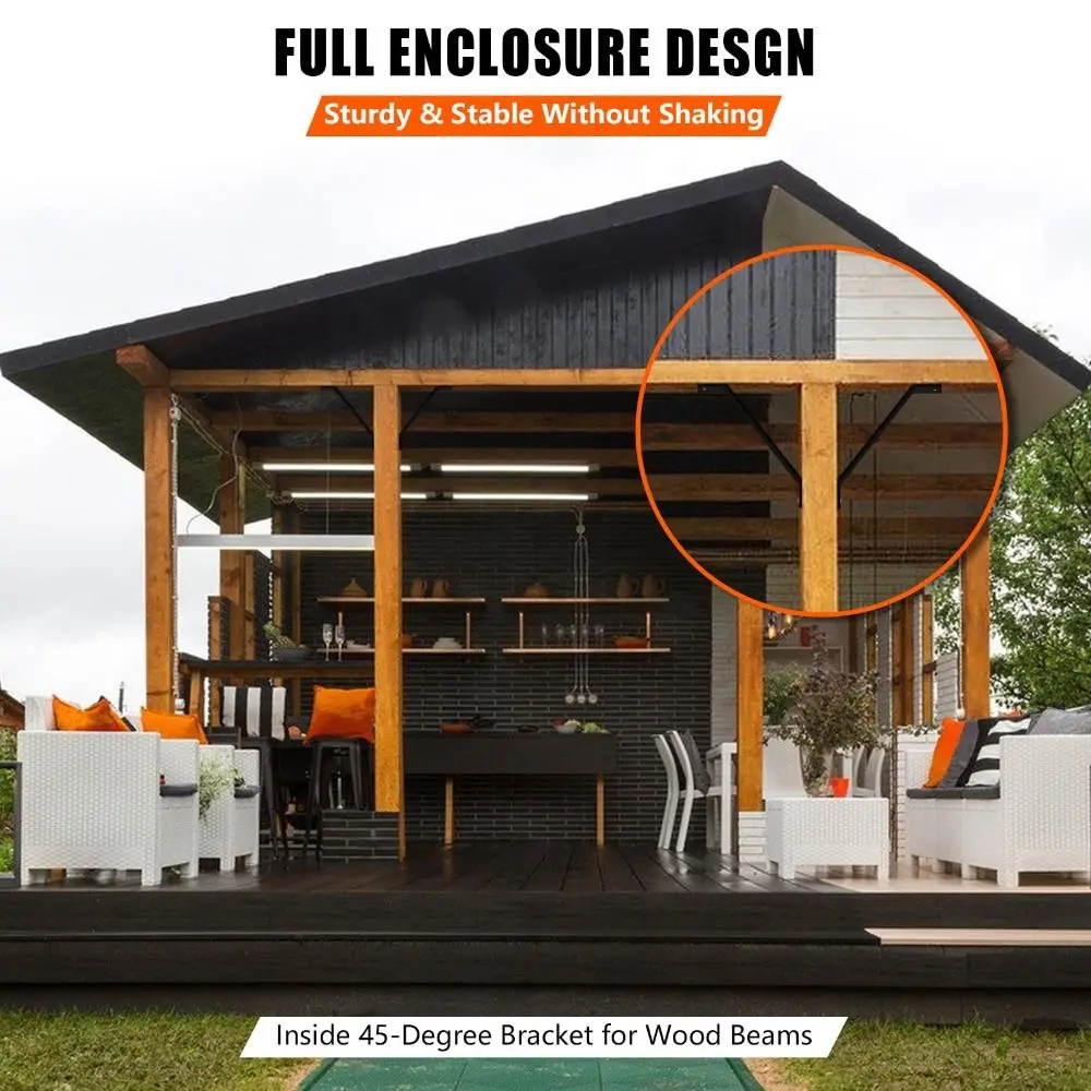 

Сверхмощный металлический опорный кронштейн, утолщенный укрепляющий усиление беседки, внутренний кронштейн, прочная конструкция