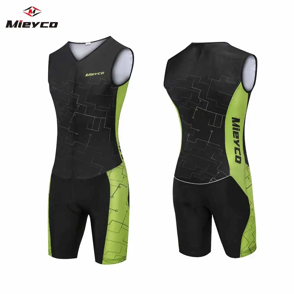 Ärmelloser Aero-Rennanzug für Herren, gepolsterter Triathlon-Skinsuit, schnelltrocknend, atmungsaktiv, einteilige Fahrradbekleidung. – Detail 10