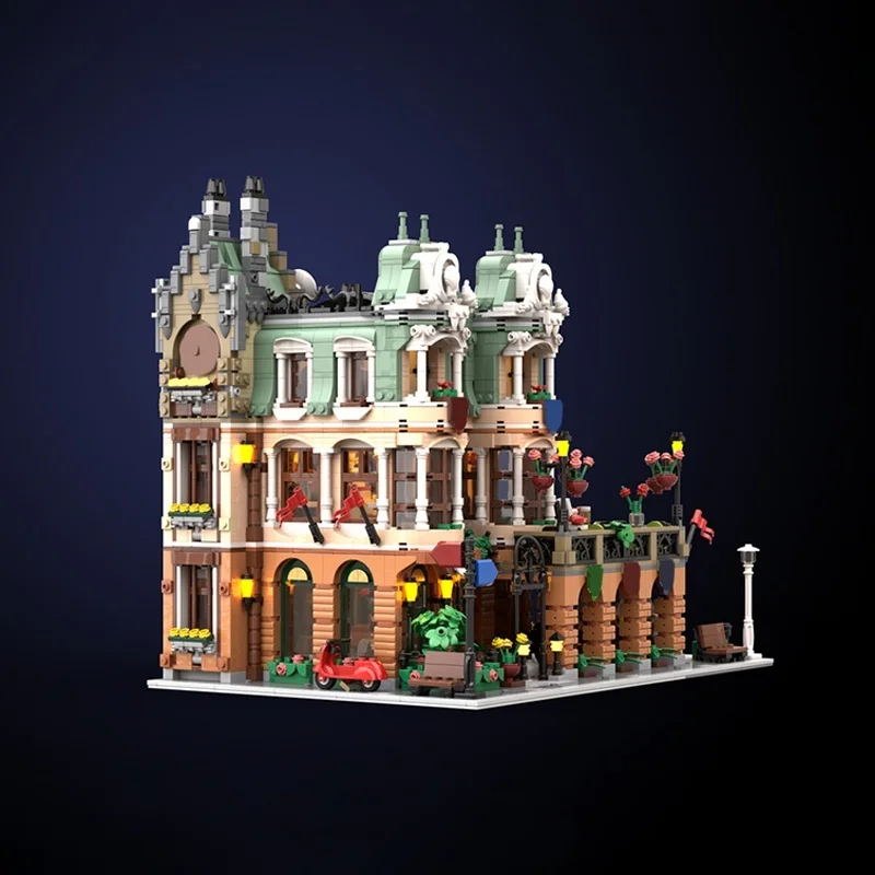 4552pcs MOC Garden Palace Restaurant Modulared Model Building blocks toy Architecture Assemble Christmas gift idea Brick Kids