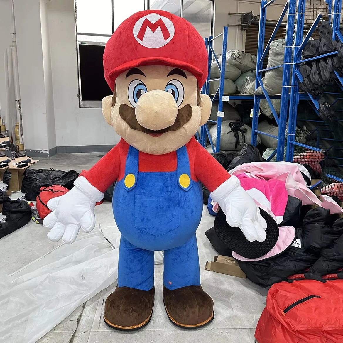 Miniso نفخ لويجي المشي دمية زي ماريو التميمة البدلة جميلة هالوين عيد الميلاد حفلة تنكرية الزي للبالغين