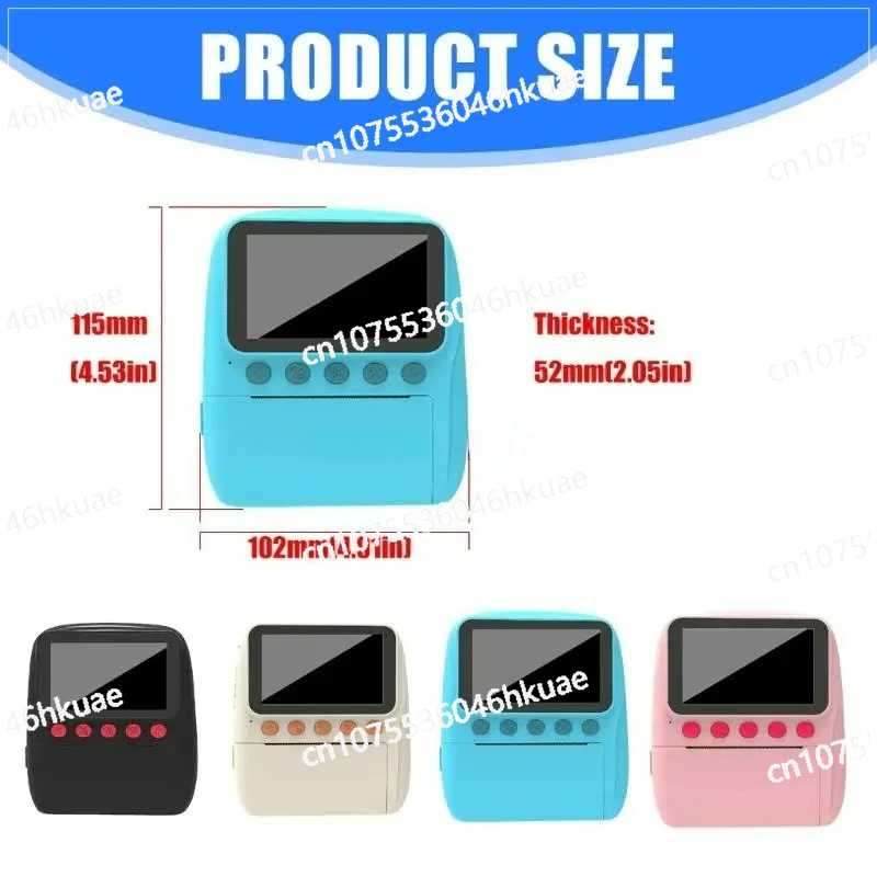 

For Children with 3Roll Paper Creative Art Gift Y88B Instantly Print Digital Camera