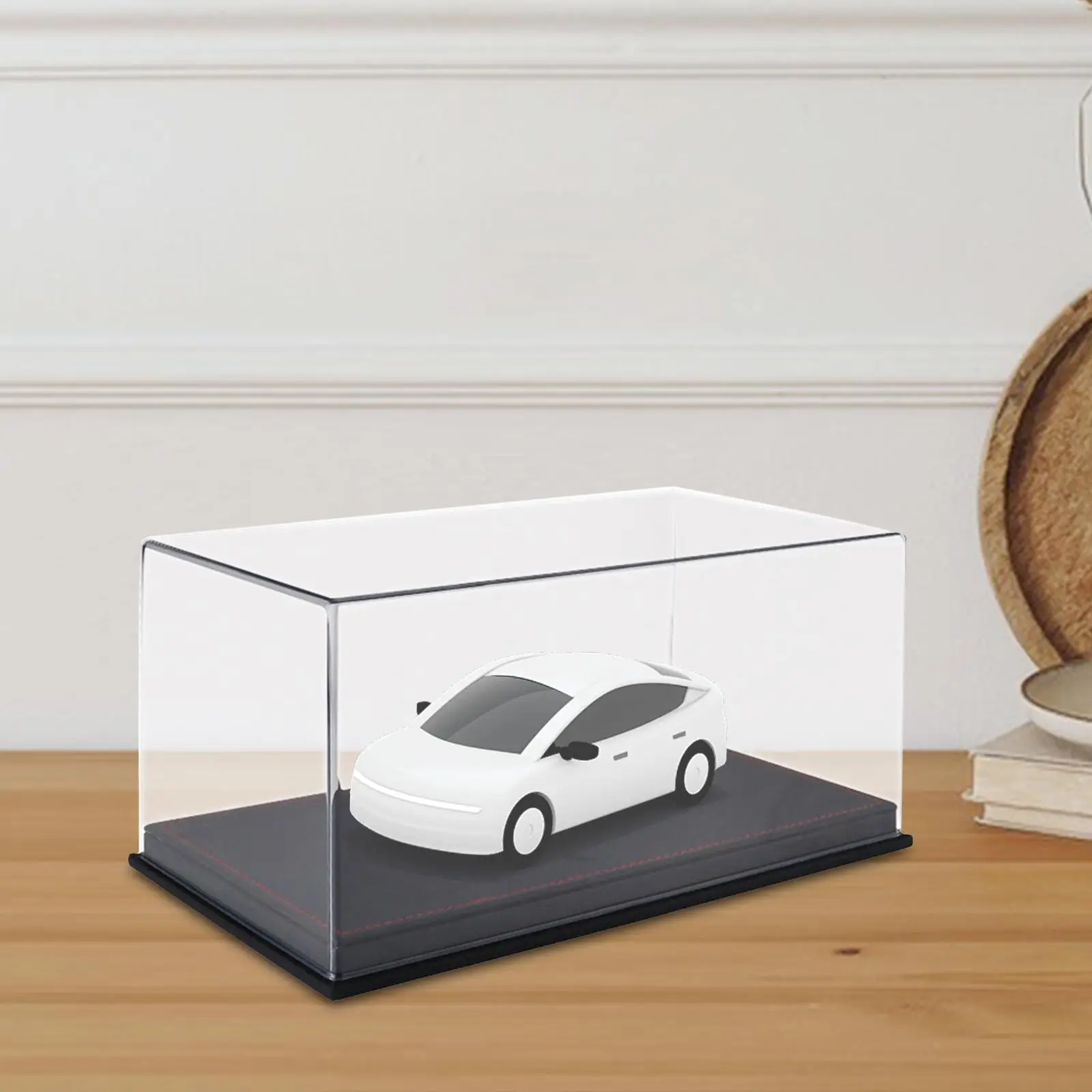 1/24スケールカー用ディスプレイケース駐車場、クリアPVCカバー付き、コレクター向け装飾品