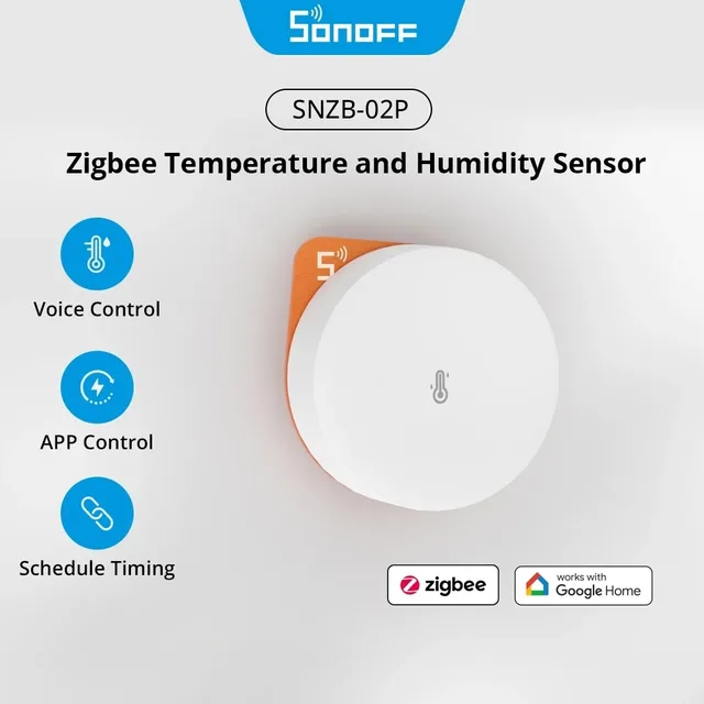 SONOFF SNZB 02P EWeLink Smart Home Gadgets ZigBee Temperature Sensor Humidity Detector Thermometer Alexa Google Assistant Yandex 1