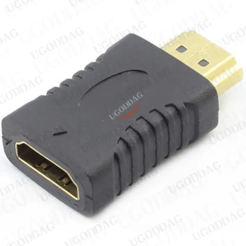 HDMI-Compatible HDTV to Mini HDTV Female Adapter Lateral Male to Female L-type 90 Degrees Male to Male For TV Converter