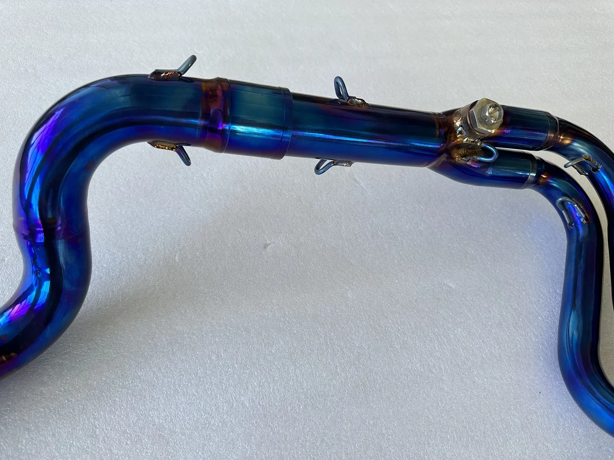 عادم أداء FBB لـ Ninja 250 Ninja300 ماسورة عادم من التيتانيوم Z250 Z300 كاتم صوت عادم رأس سهل الارتداء على أنبوب سفلي