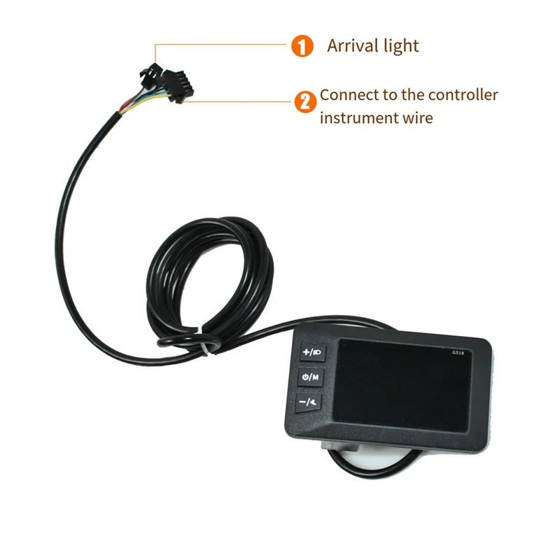 Écran LCD G518 pour vélo électrique, 24/36/48/60/72V, panneau d'affichage pour scooter, accessoires pour vélo électrique