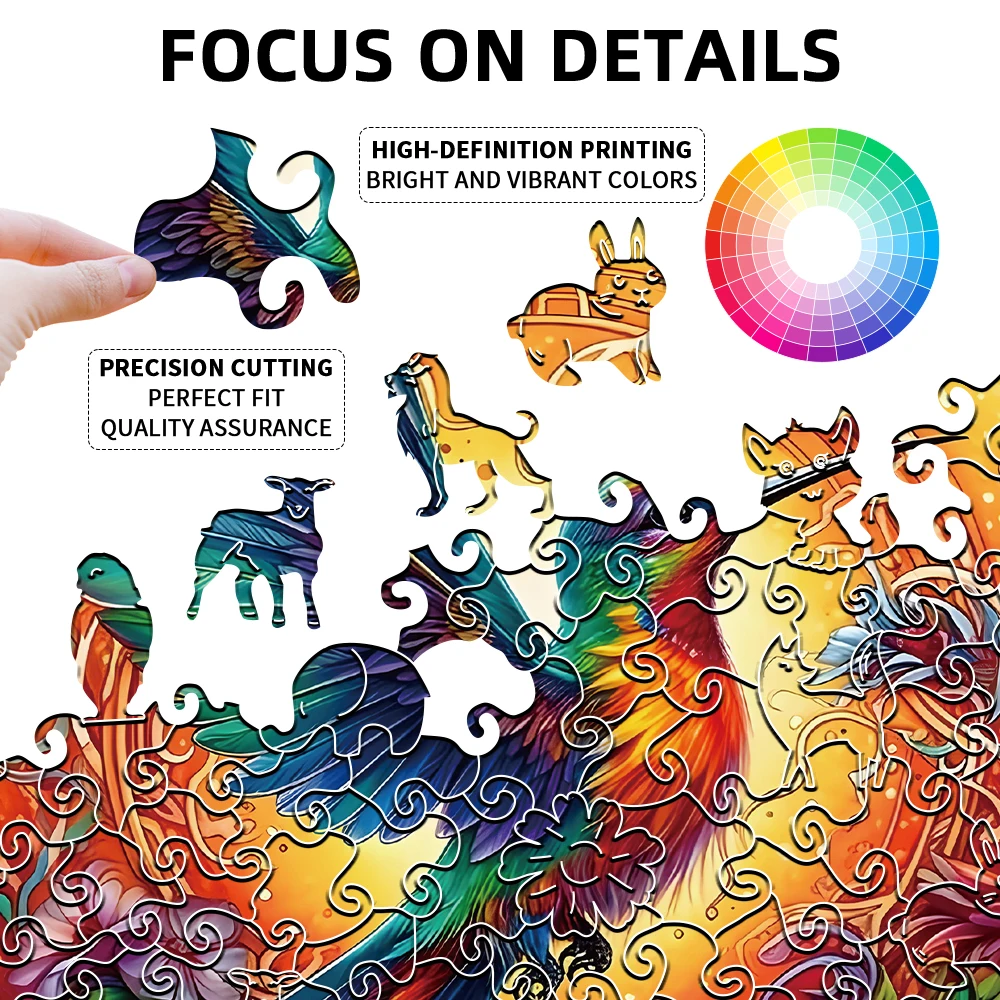 Puzzle in legno per adulti Puzzle Mandala Colibrì Forme uniche Puzzle per uccelli Ottimo regalo per adulti e coppie su Val