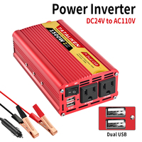 Inverter 12v,  24V 600W 1500W 2000W 2500W, portable vehicle-mounted household converter, universal socket, auto accessories