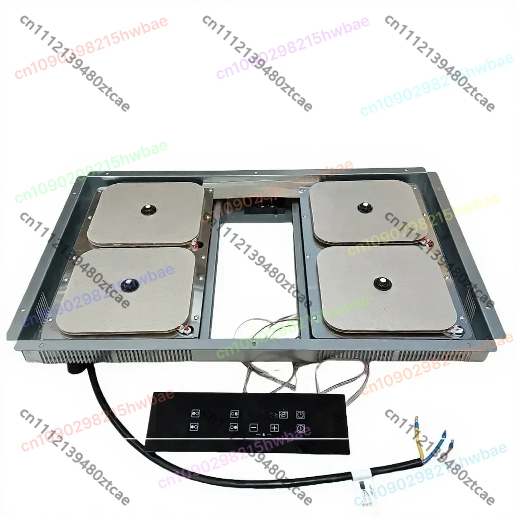 220V~240V 4-Zone Invisible Induction Cooker, 8000W Countertop Electric Induction Hob, Hidden Type Desktop Cooktop
