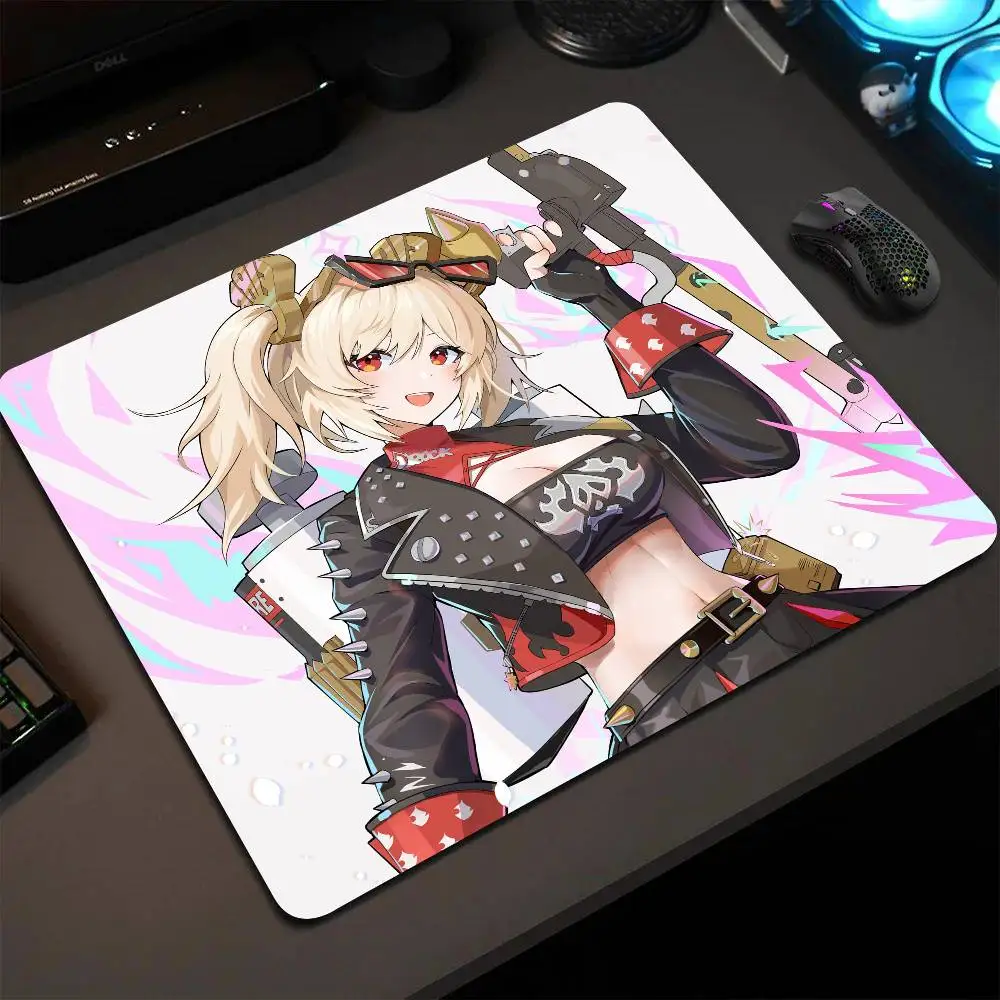 Burnice Zenless Zone Zero Mouse Pad 22X18 Square Computer Accessories Office Game Table Mats Rubber Anti-slip Mousepads