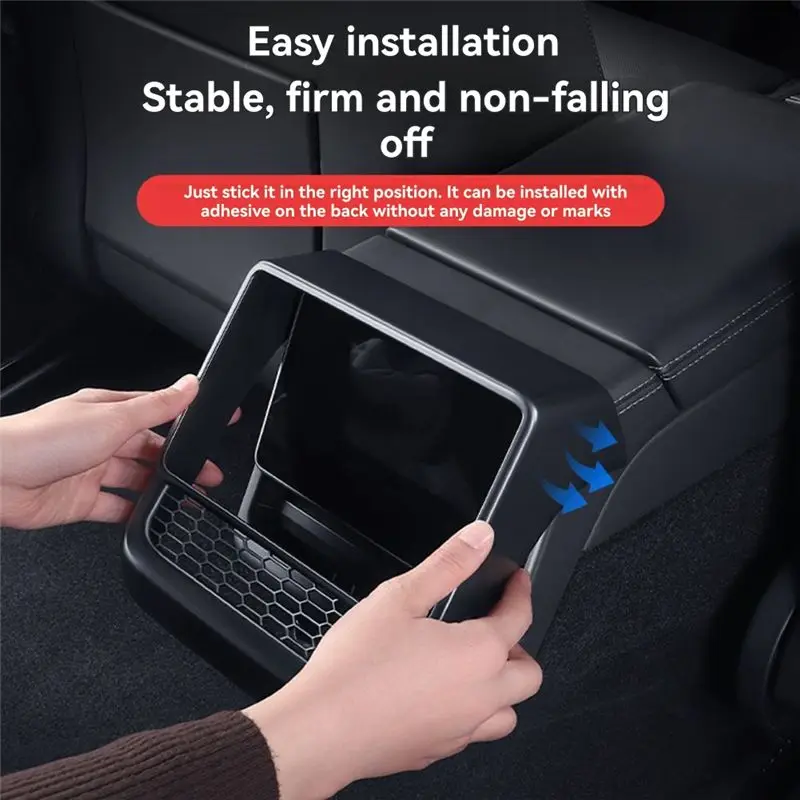 Ingenious-For Tesla Model 3/Y ABS Black Interior Accessories Rear Air Outlet Trim Protector Cover Model 3 Highland Decor Parts view 3