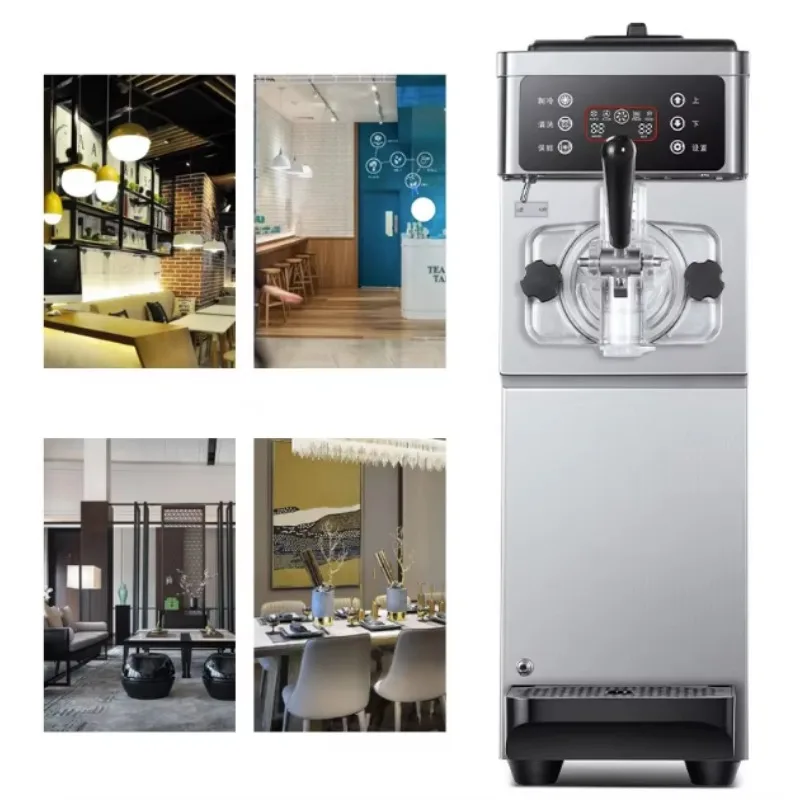 High Quality 16L/H Single Flavor Ice Cream 1200w Gelato Making Machine Desktop Ice Cream Machine